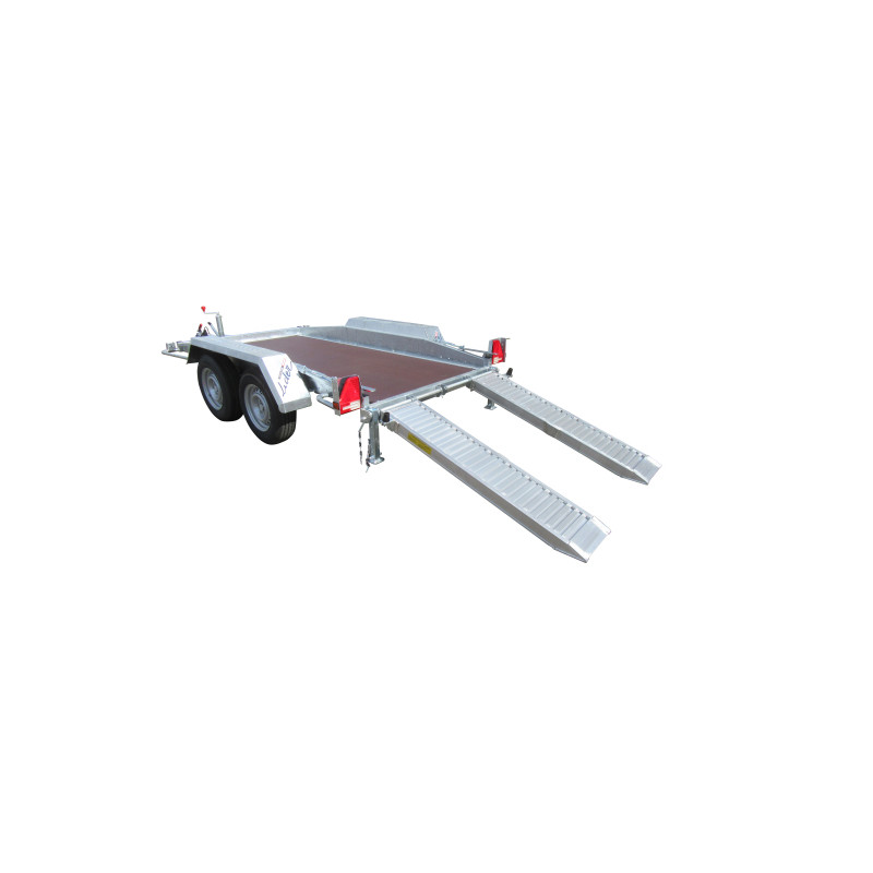 Remorque porte engin - LIDER - 40850 - double essieu - 2500 kg