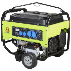Groupe portable avec kit brouette AVR Monophasé PX10000 - 9,3 Kw démarrage manuel et électrique