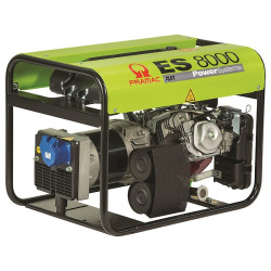 Groupe portable avec kit brouette AVR Monophasé ES8000 - PRAMAC - 6,4 Kw démarrage manuel