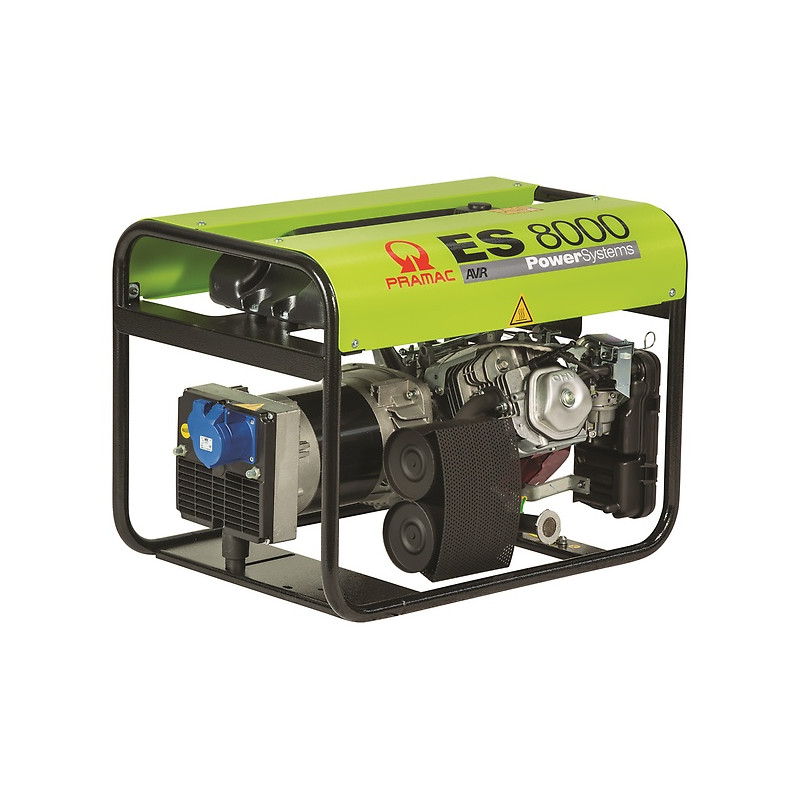 Groupe portable avec kit brouette AVR Monophasé ES8000 - PRAMAC - 6,4 Kw démarrage manuel